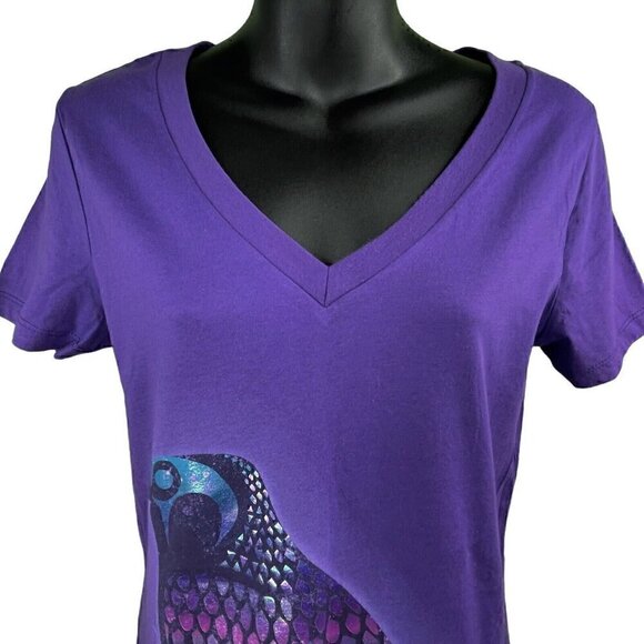 Universal Studios The Mummy Falcon Short Sleeve Purple T Women’s L Iridescence - Picture 2 of 11